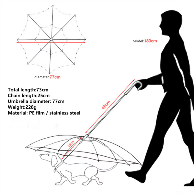 Puddle Paws Leash Umbrella